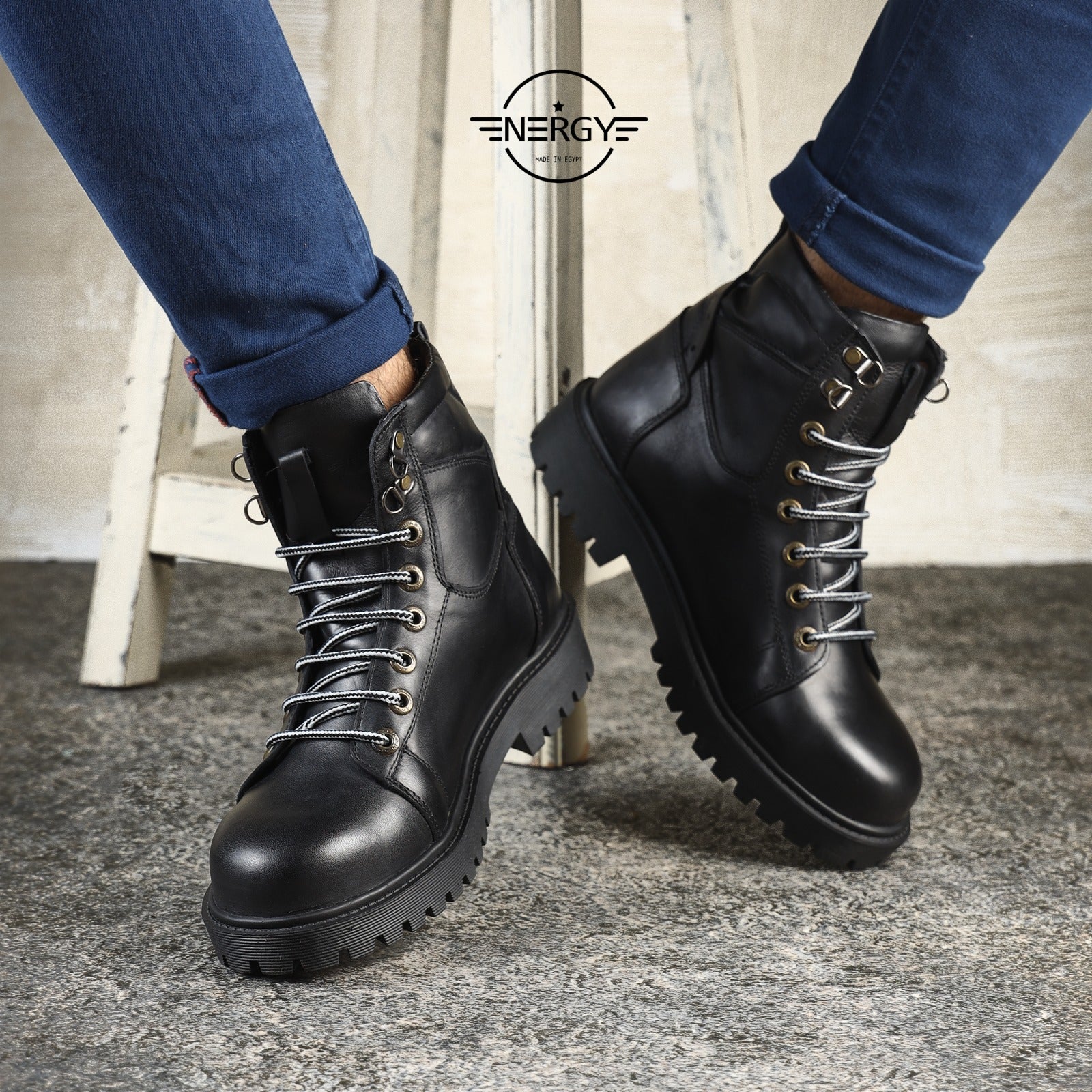 حذاء هاف بوت ON جلد طبيعي سيفتي - رجالي – Energy Shoes
